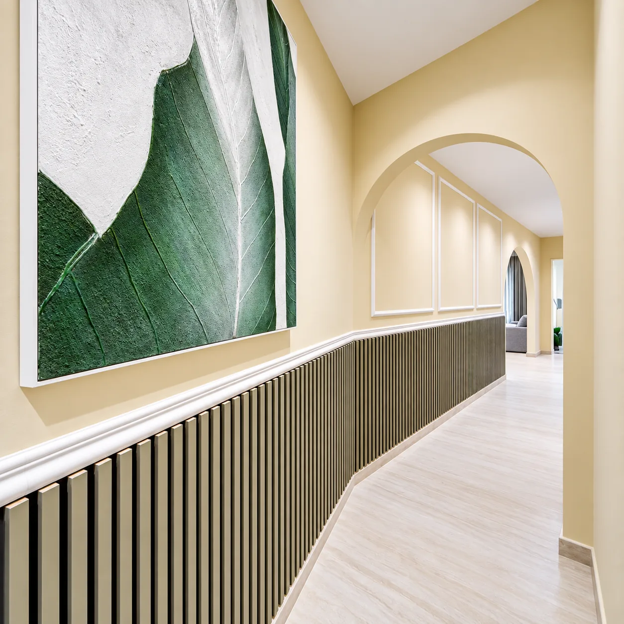Arched hallway and decorative interior finishing in Malta
