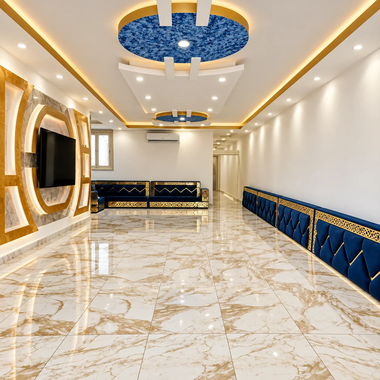 Decorative interior finishing and gypsum ceiling work in Malta